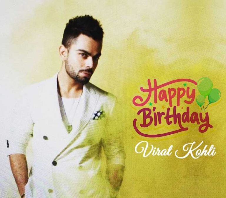 हैप्पी बर्थडे विराट कोहली | Happy Birthday Virat Kohli Wishes Image ...